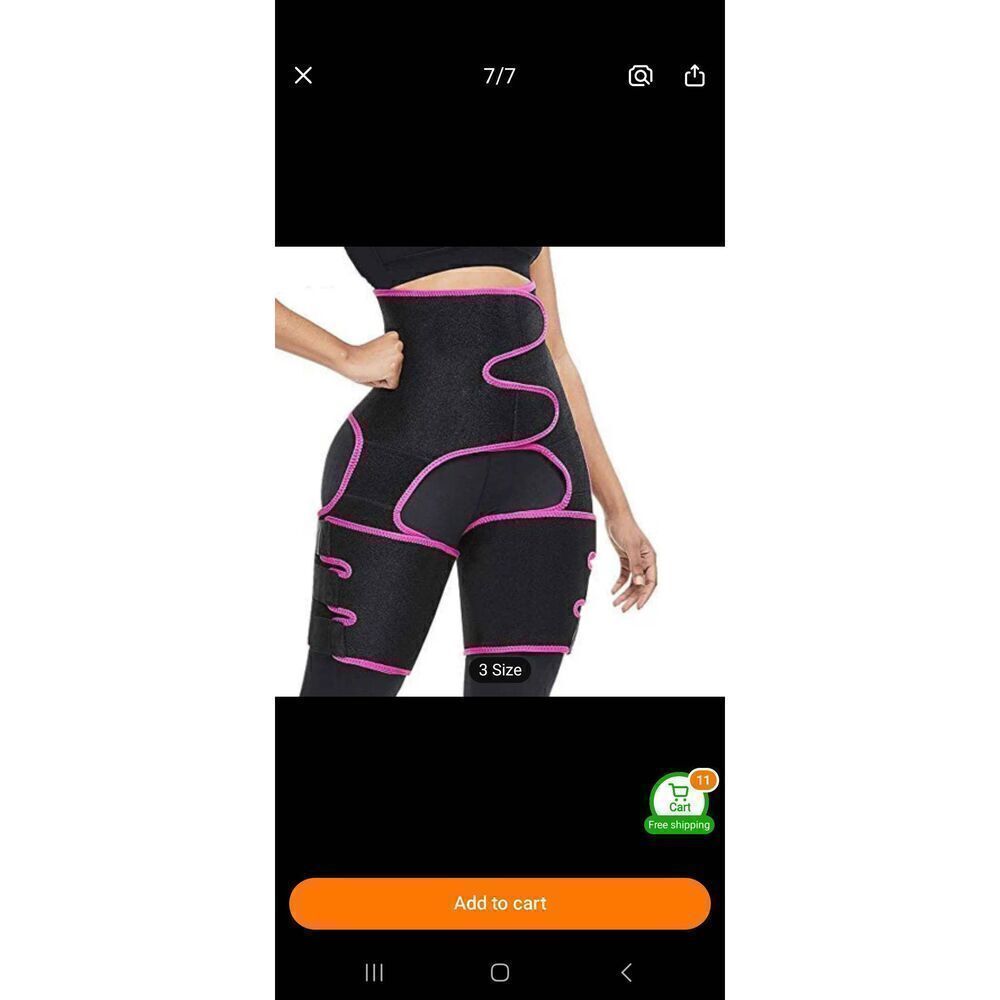 Weight loss waist trainer shaper sweatband 3in1
